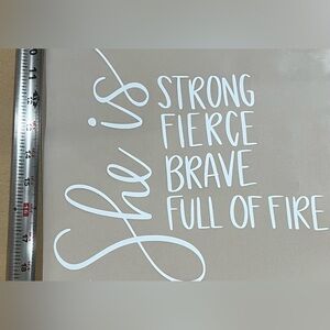 Inspirational DTF transfer- White Text on Tan Background